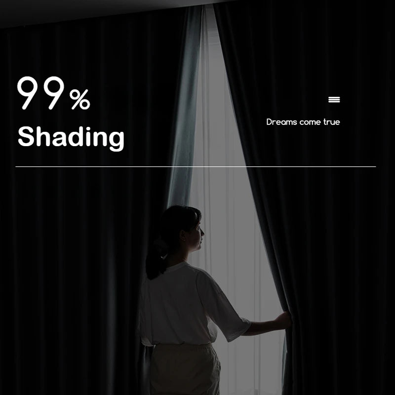 Modern Linen Blackout Curtains