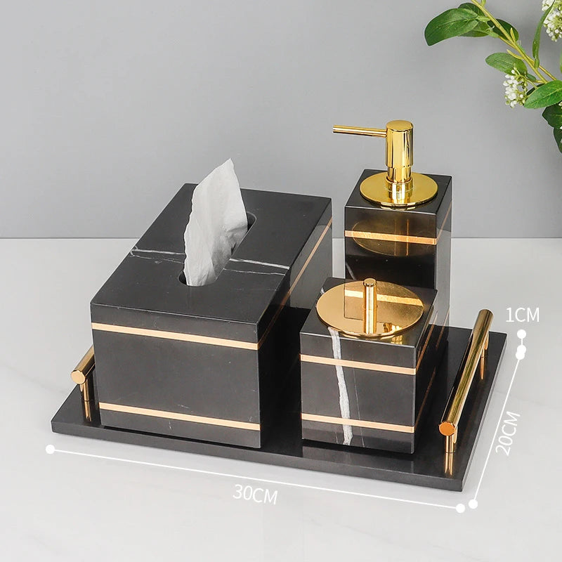 Nero Marquina Bathroom Set
