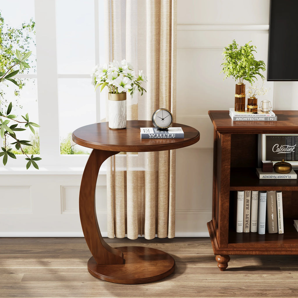C-Shaped Sofa Side Table