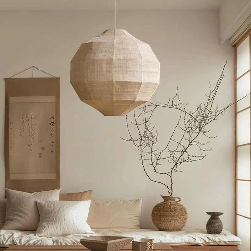 Wabi-Sabi Fabric Pendant Lamp