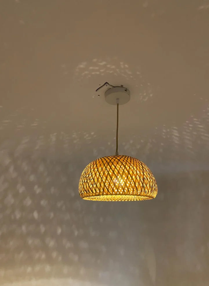 Retro Rattan Pendant Chandelier