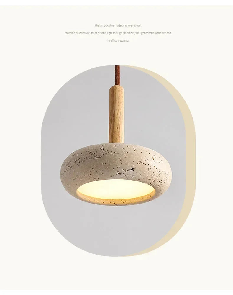 Wabi-Sabi Stone Pendant Lamp