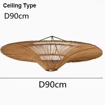 Wabi-Sabi Rattan Pendant Chandelier