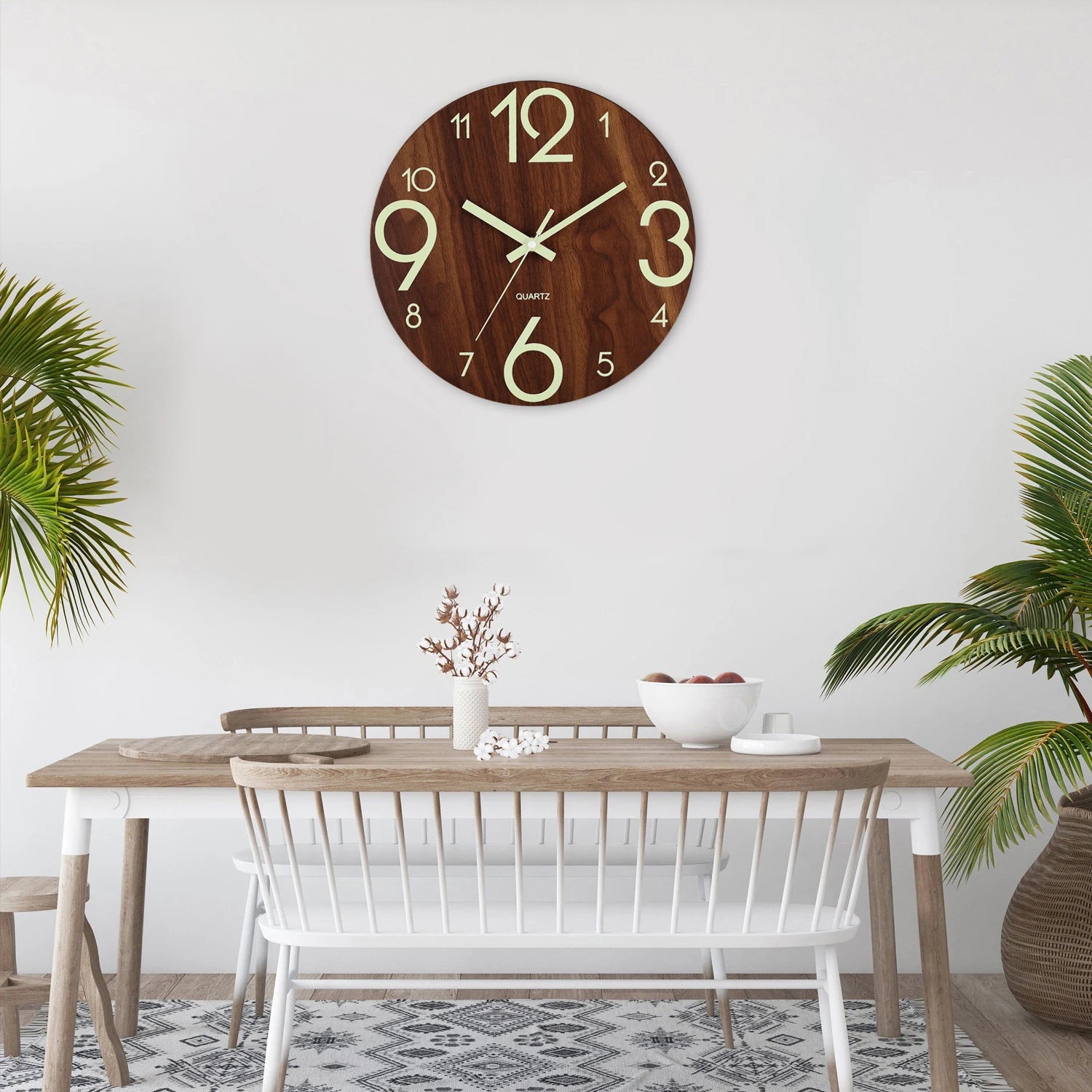 Luminous Wood Wall Clock