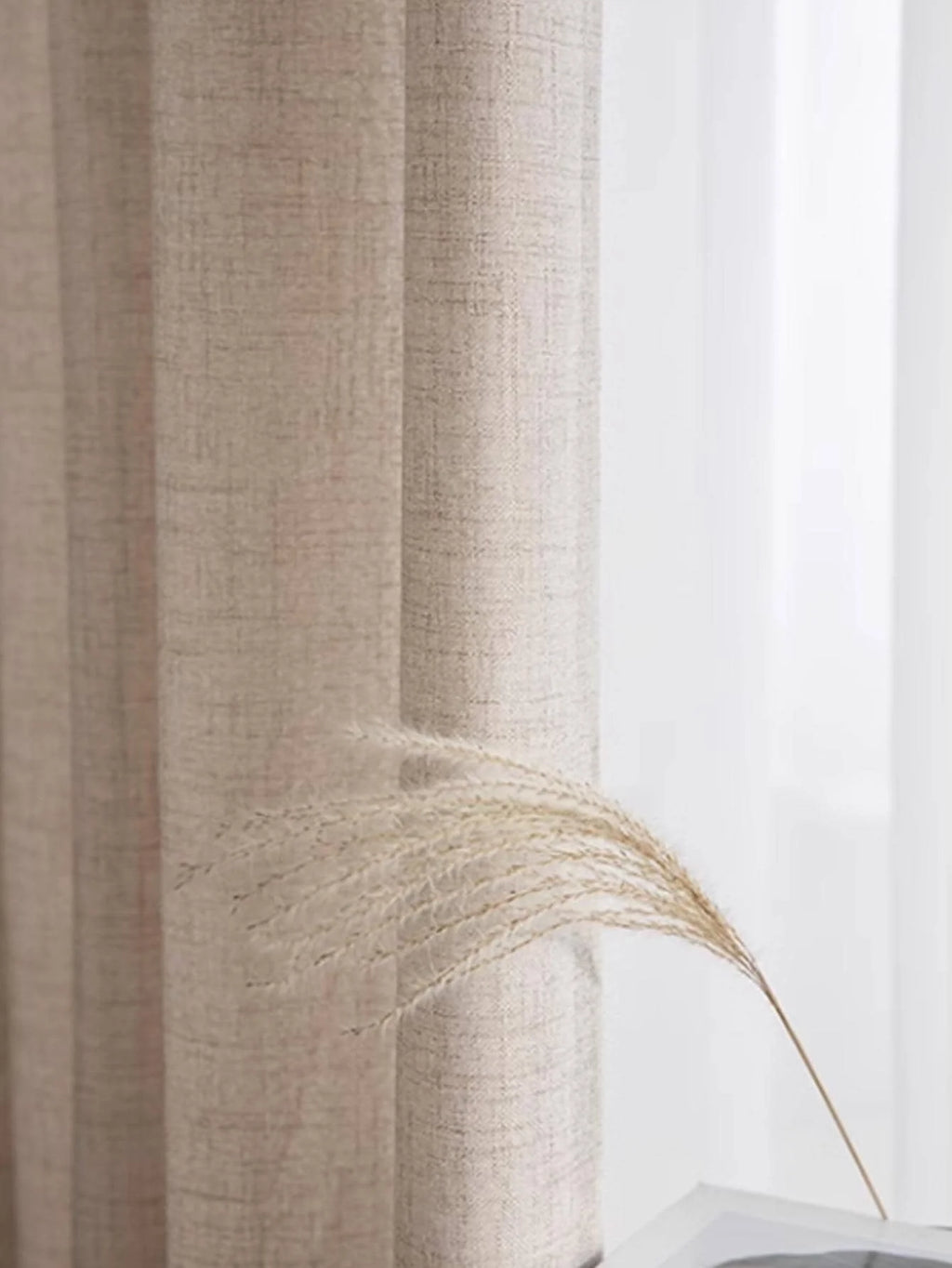 Japanese Cotton-Linen Semi-Sheer Curtains