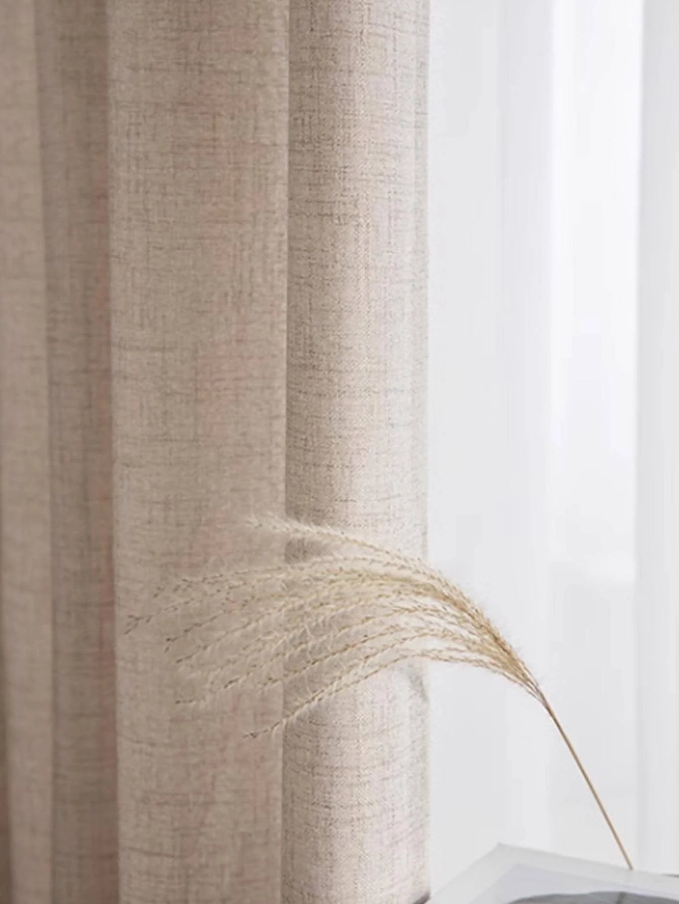 Japanese Cotton-Linen Semi-Sheer Curtains