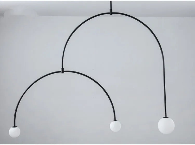 Nordic Glass Arc Pendant Lamp
