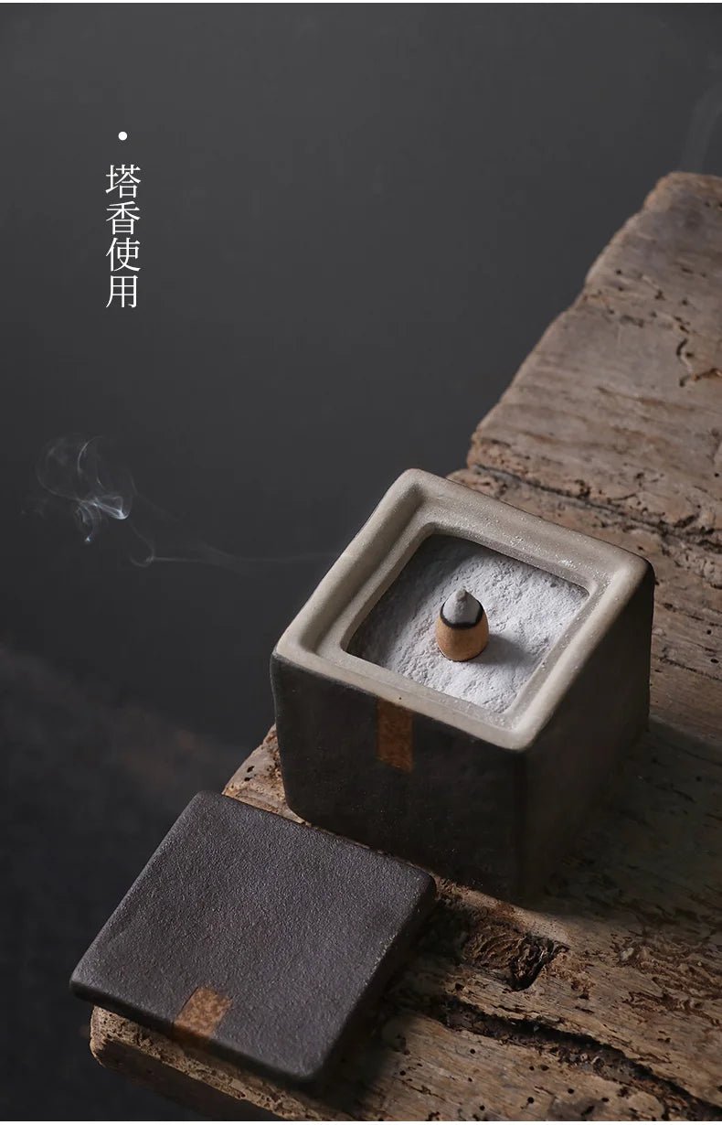 Wabi-Sabi Ceramic Incense Burner