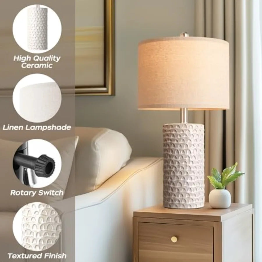 Ceramic Table Lamp, Set of 2