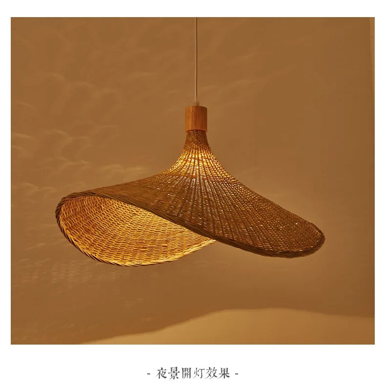 Retro Rattan Pendant Chandelier