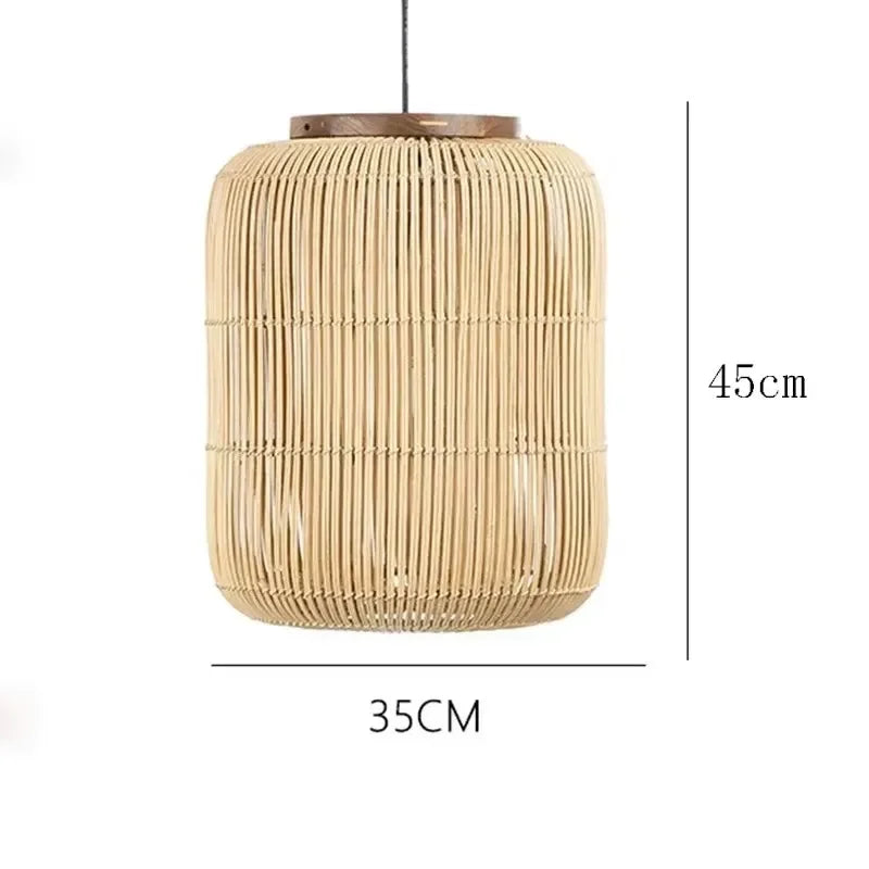 Wabi-Sabi Rattan Pendant Chandelier