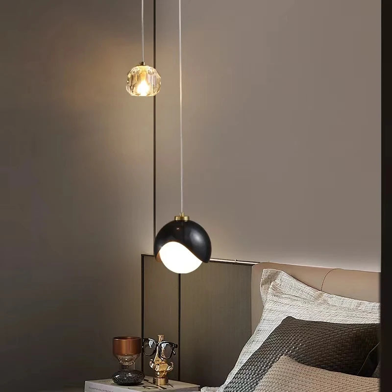 Crystal Bedside Pendant Light
