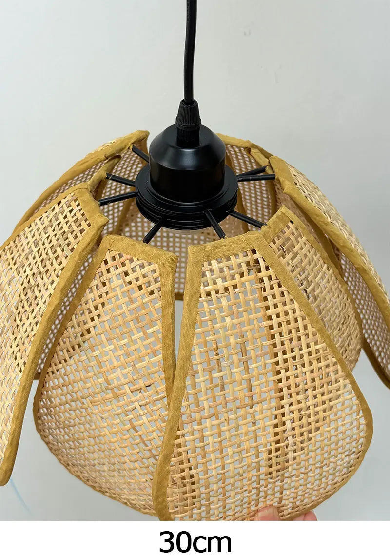 Japanese Rattan Pendant Chandelier