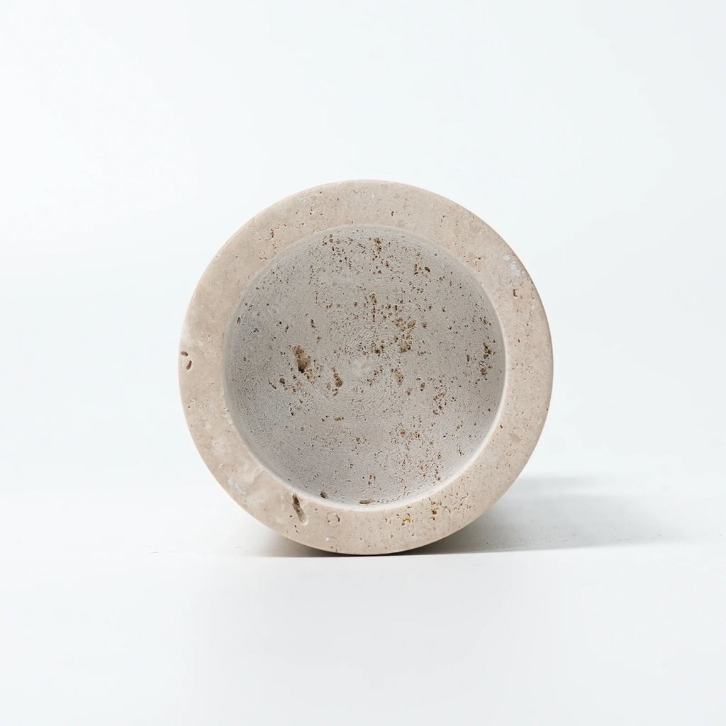 Retro Travertine Candlestick