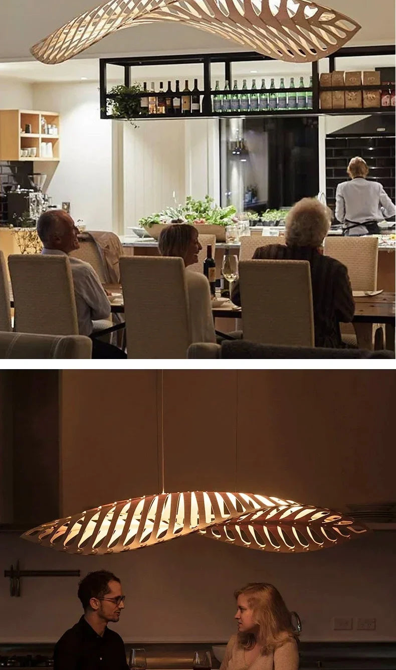 Wabi-Sabi Wood Pendant Chandelier
