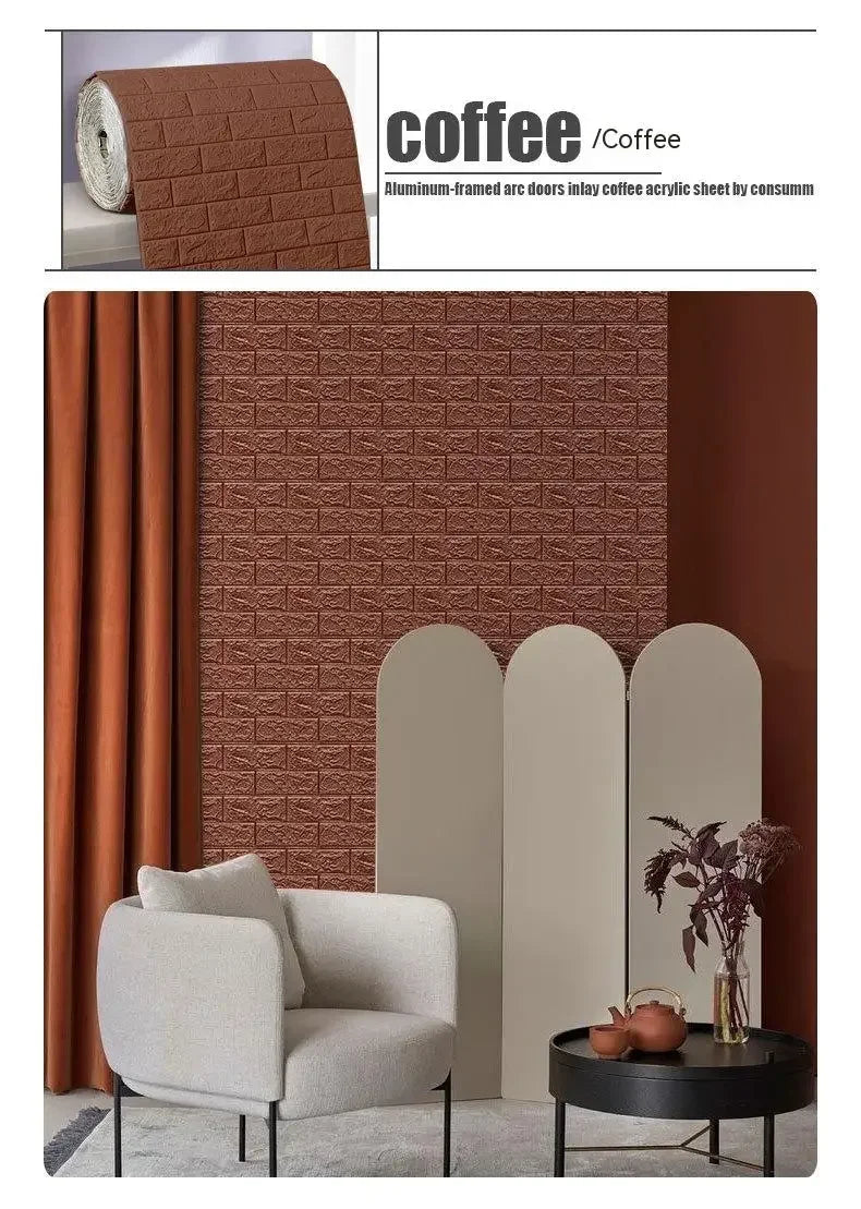 3D Foam Brick Wallpaper