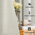 Modern Linen Blackout Curtains, 350cm