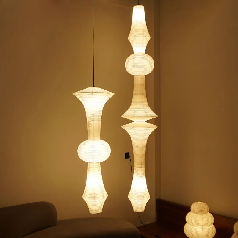 Wabi-Sabi Paper Pendant Chandelier