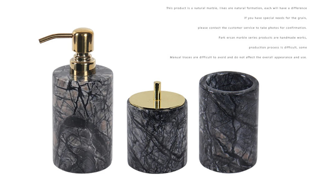 Grey Marble Bathroom Set