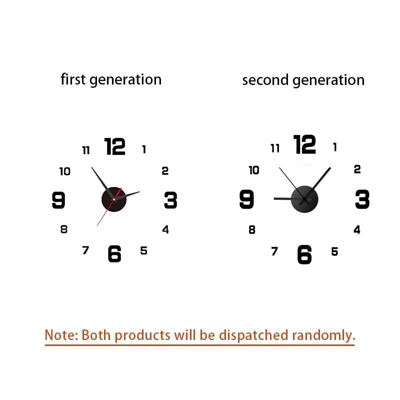 Frameless DIY Wall Clock