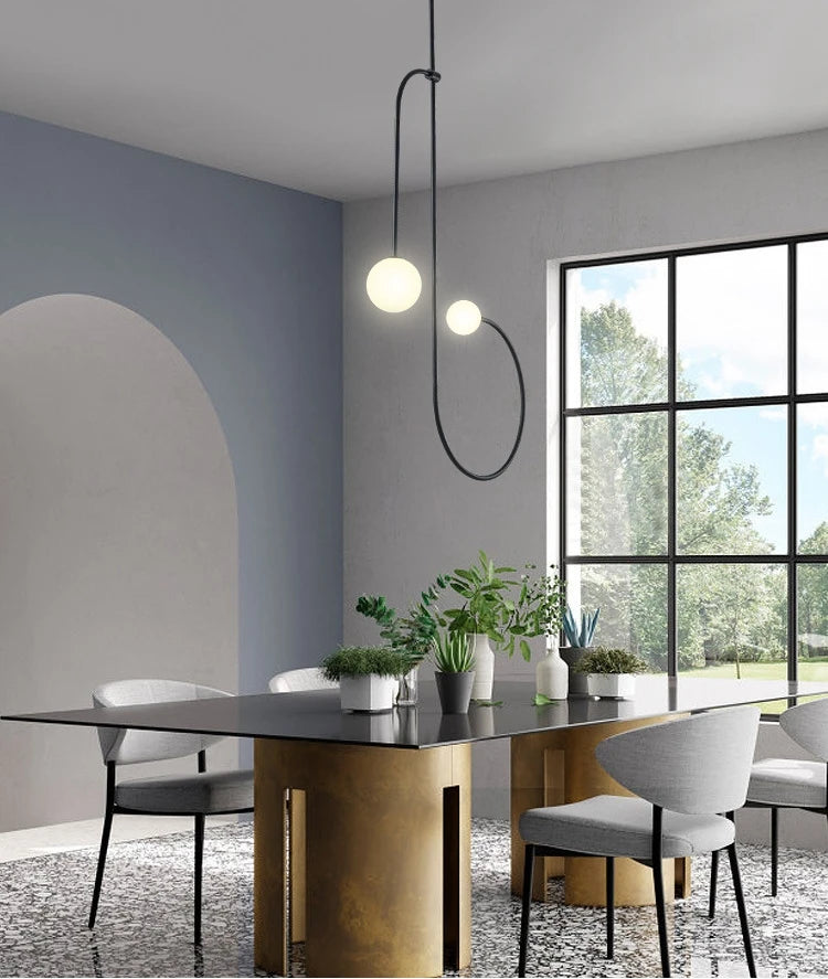 Nordic Glass Arc Pendant Lamp