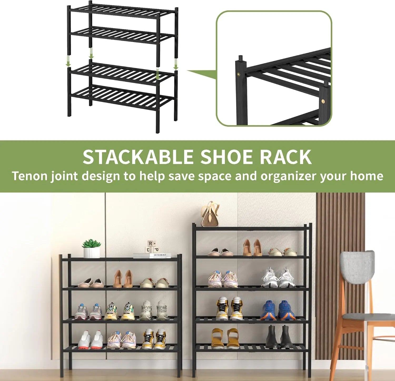 Bamboo Shoe Rack