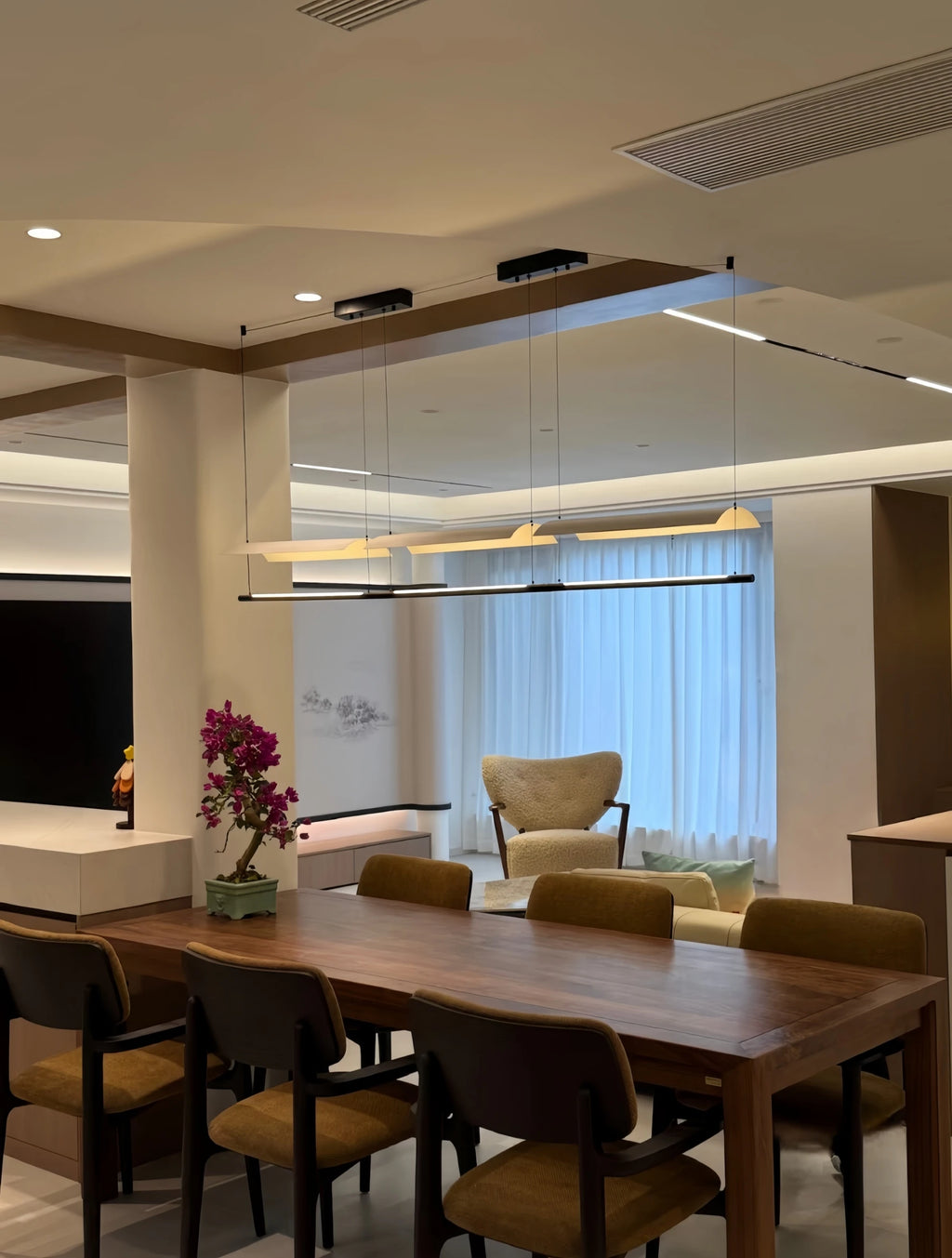 Wabi-Sabi Acrylic Linear Pendant Light