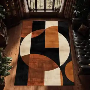 Abstract Washable Area Rug