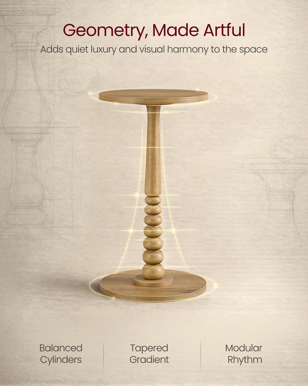 Round Wood Side Table