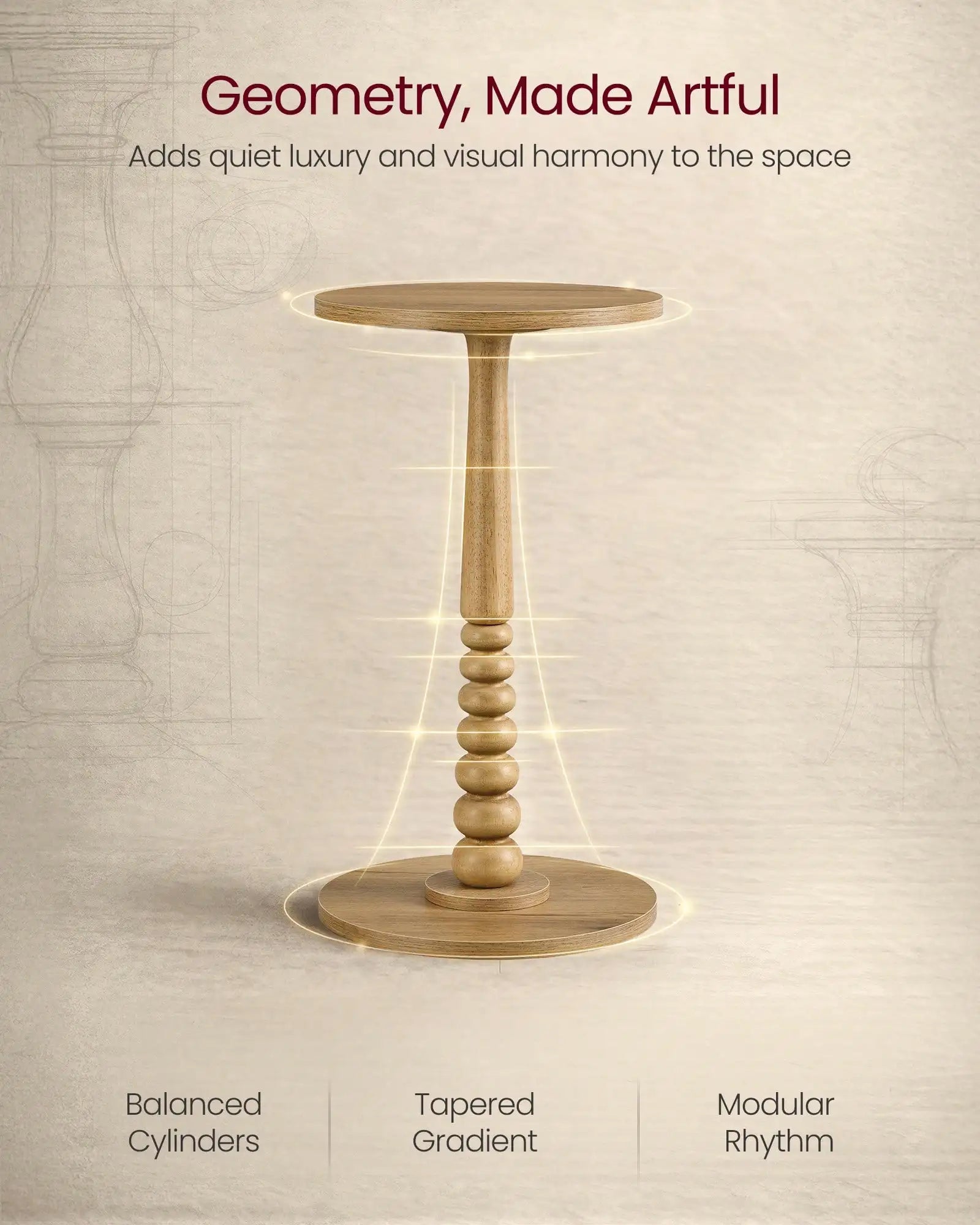Round Wood Side Table