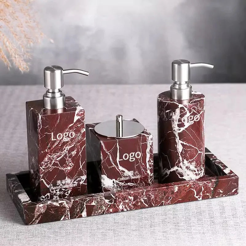 Purple Marble Bathroom Set