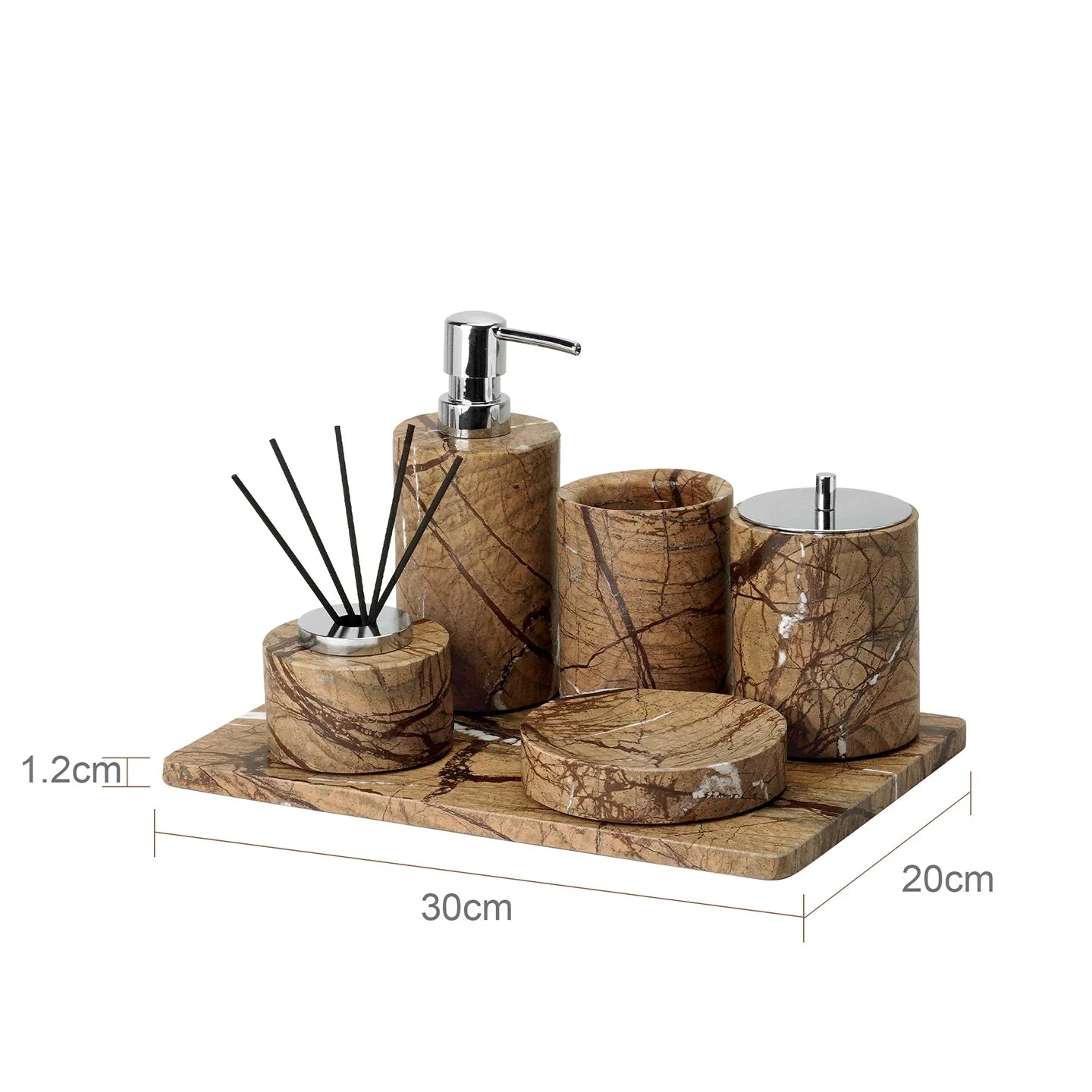Rainforest Brown Marble Set