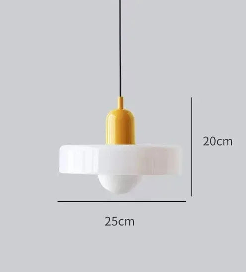 Retro Orange Glass Pendant Light