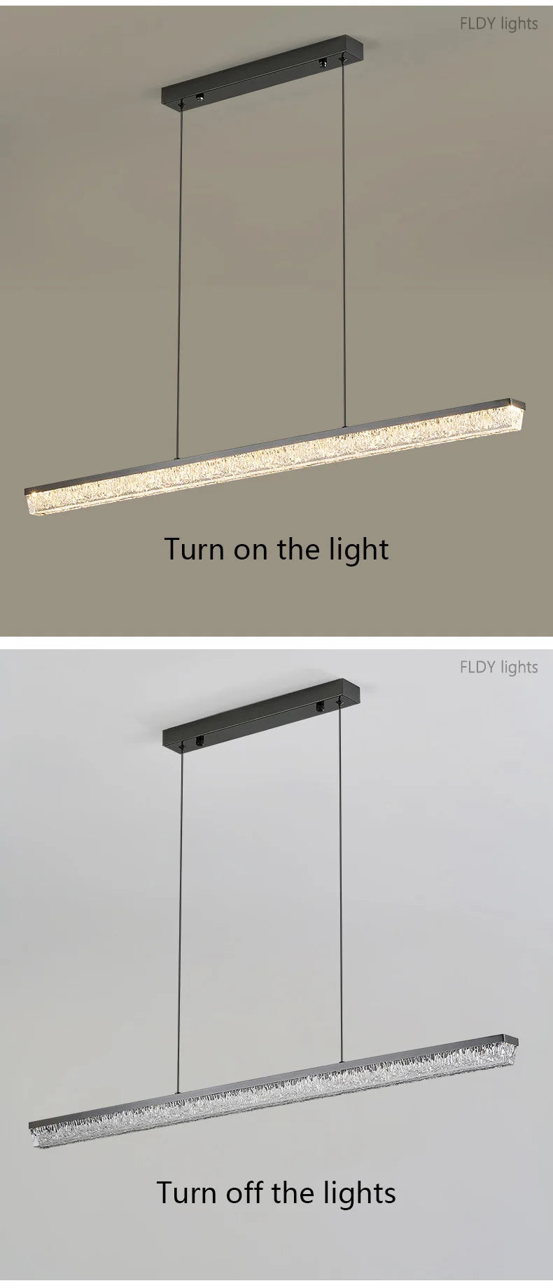 Nordic Glass Linear Pendant Light