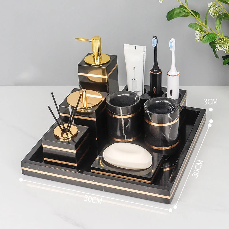 Nero Marquina Bathroom Set