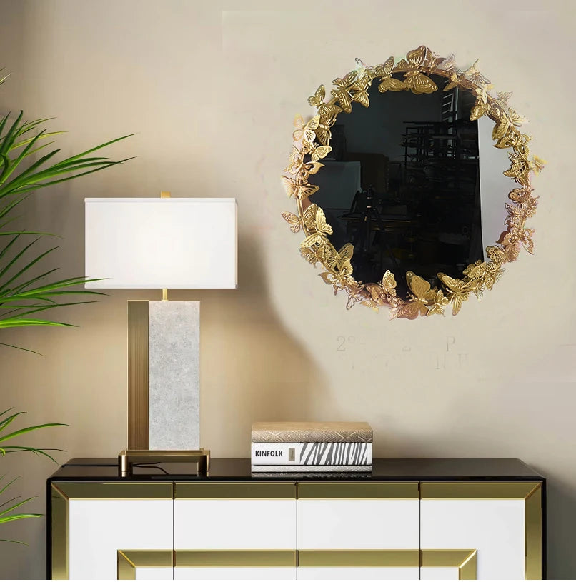 Farmhouse Irregular Gold Wall Mirror