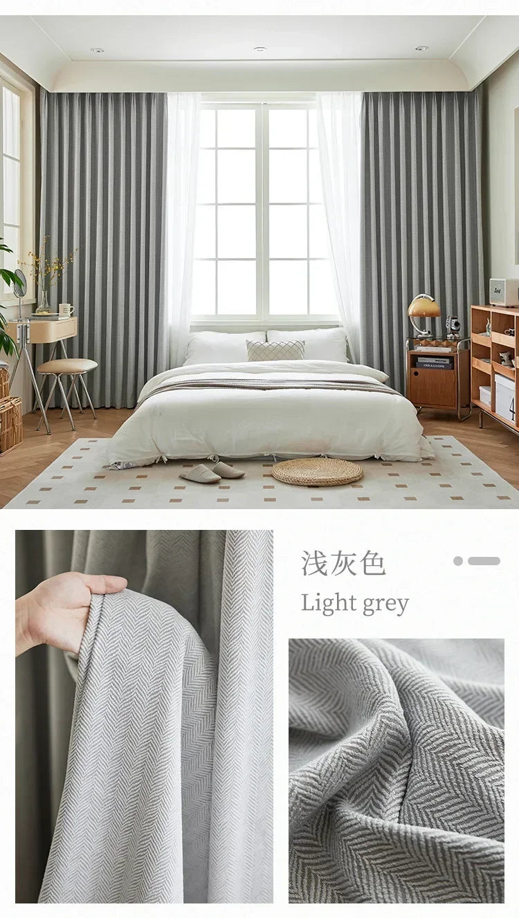Modern Chenille Blackout Curtains