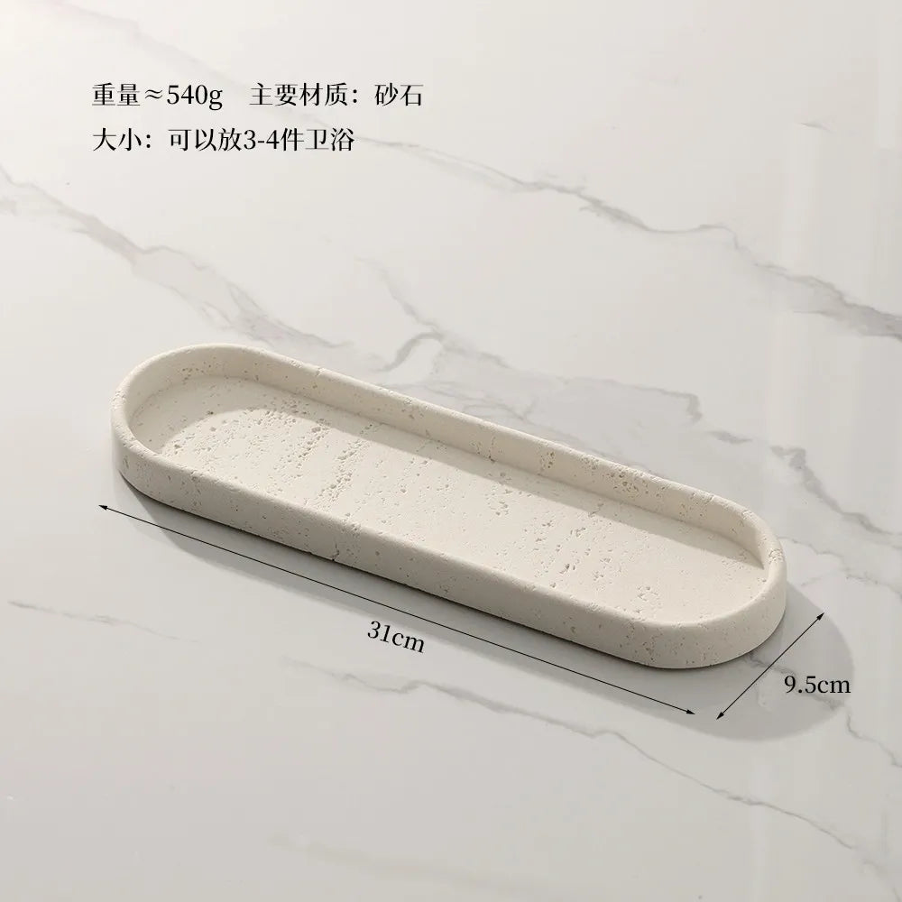Travertine Stone Vanity Tray