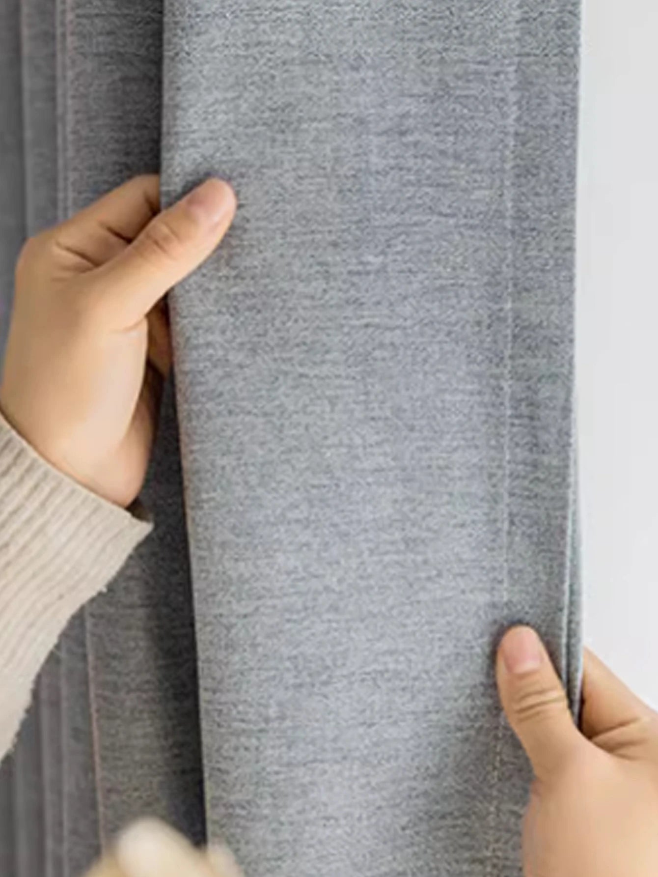 Modern Polyester Linen Blackout Curtains