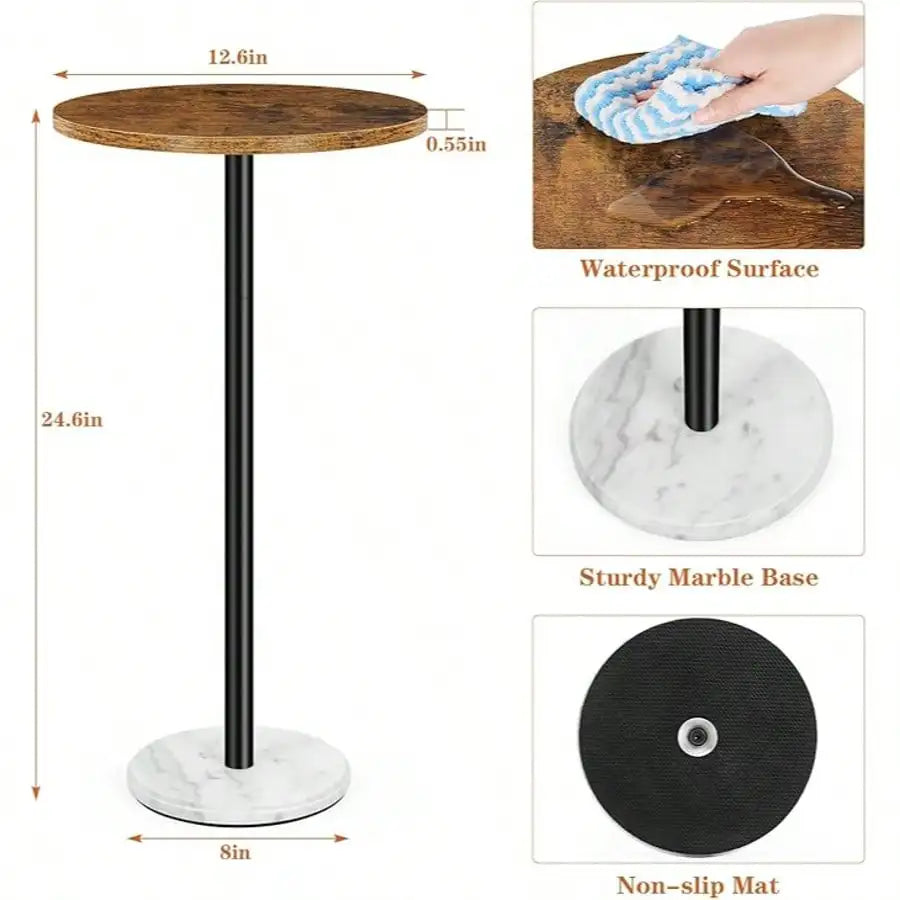 Round Wood Side Table