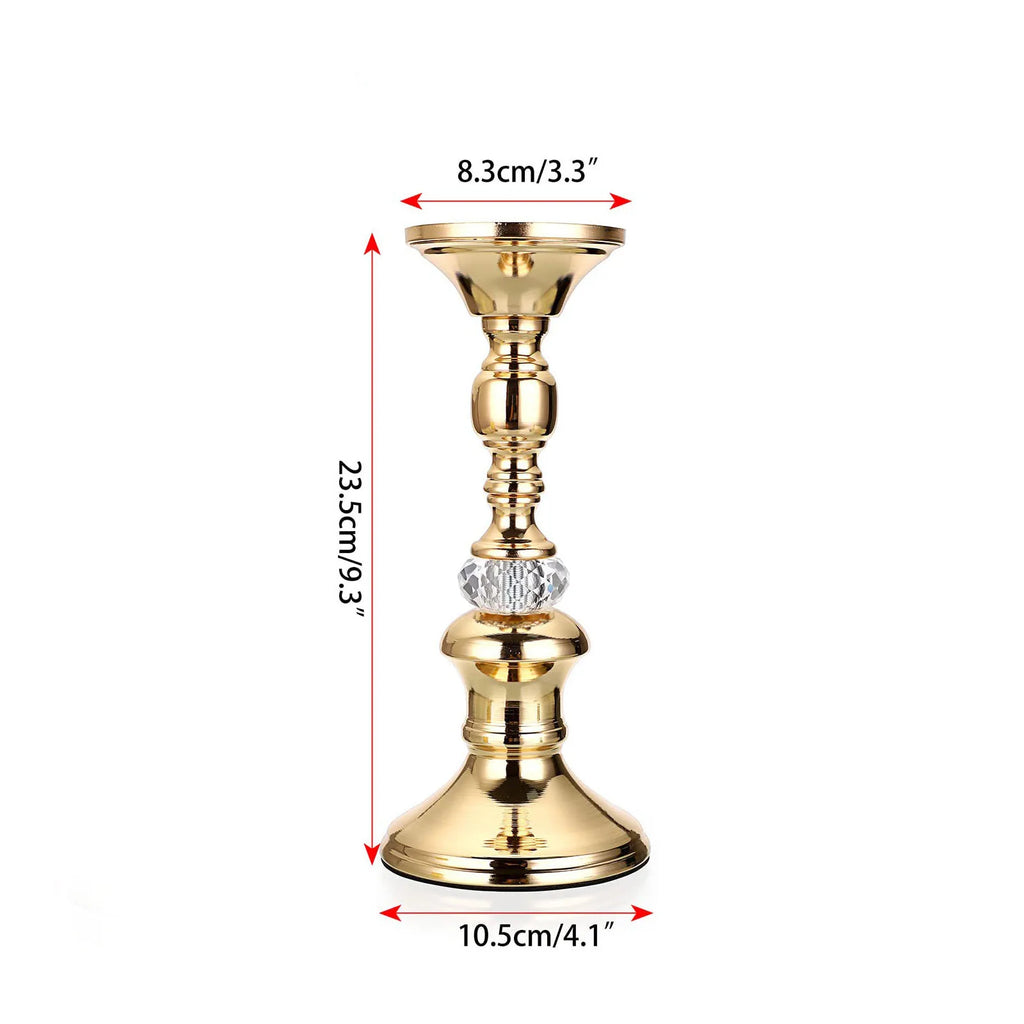 Crystal Pillar Candle Holder
