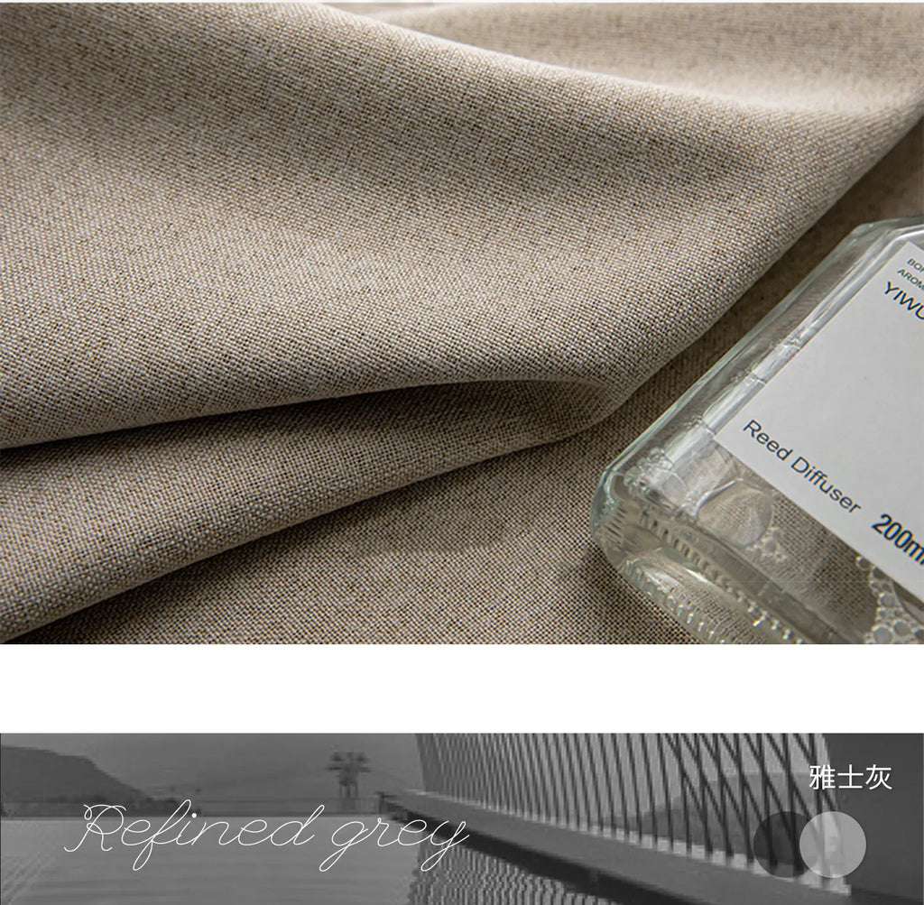 Modern Cotton-Linen Blackout Curtains