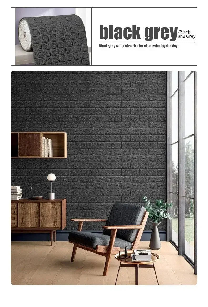 3D Foam Brick Wallpaper