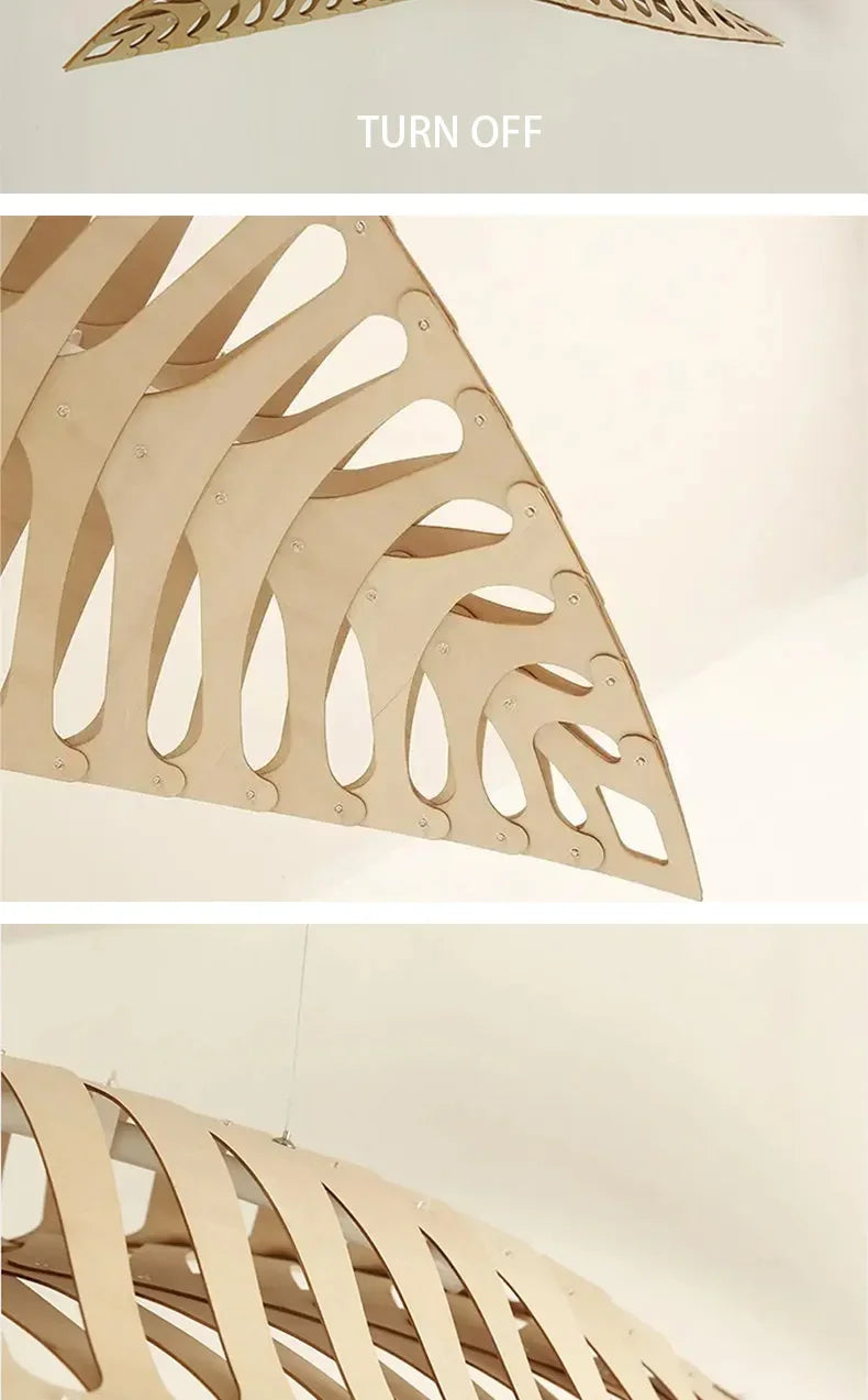 Wabi-Sabi Wood Pendant Chandelier