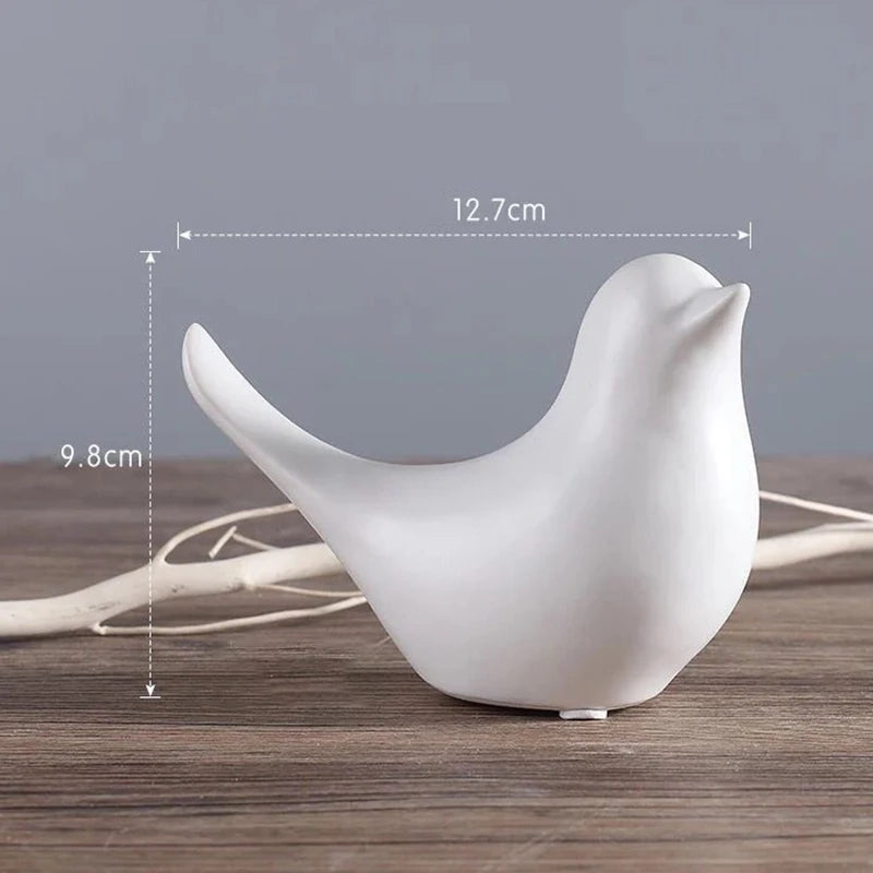 Nordic Ceramic Bird Figurine