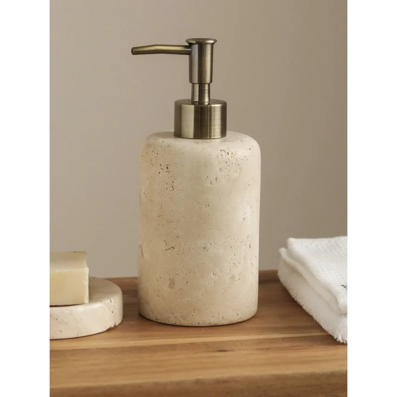 Nordic Travertine Bath Set
