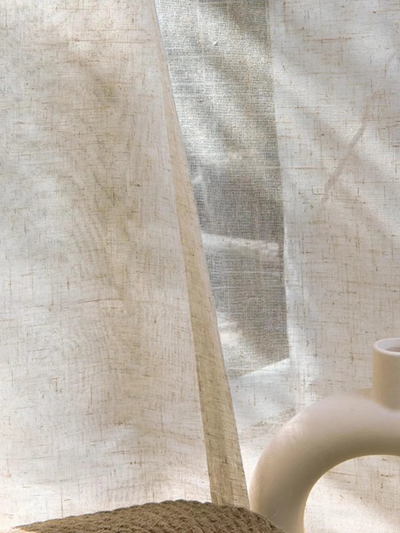Modern Linen Semi-Sheer Curtains