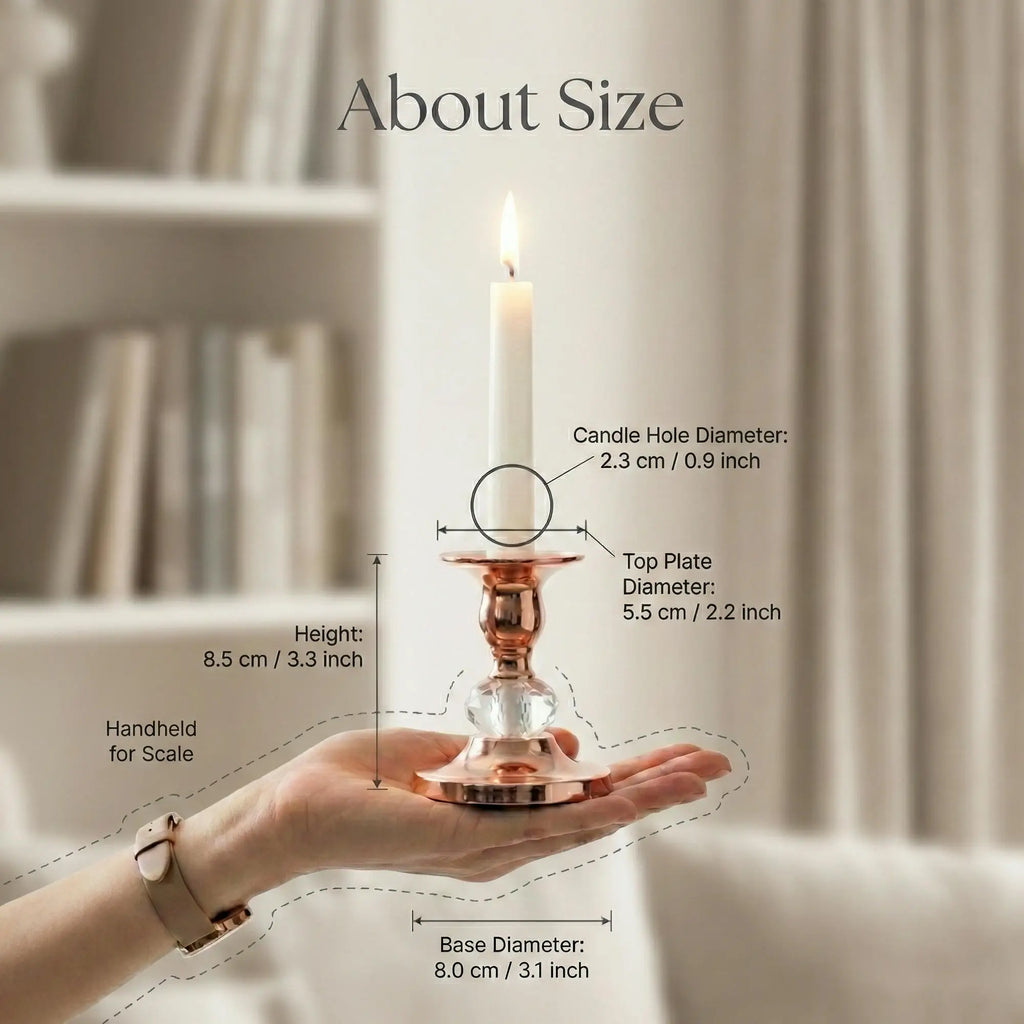 Vintage Crystal Candlestick (2-Piece Set)