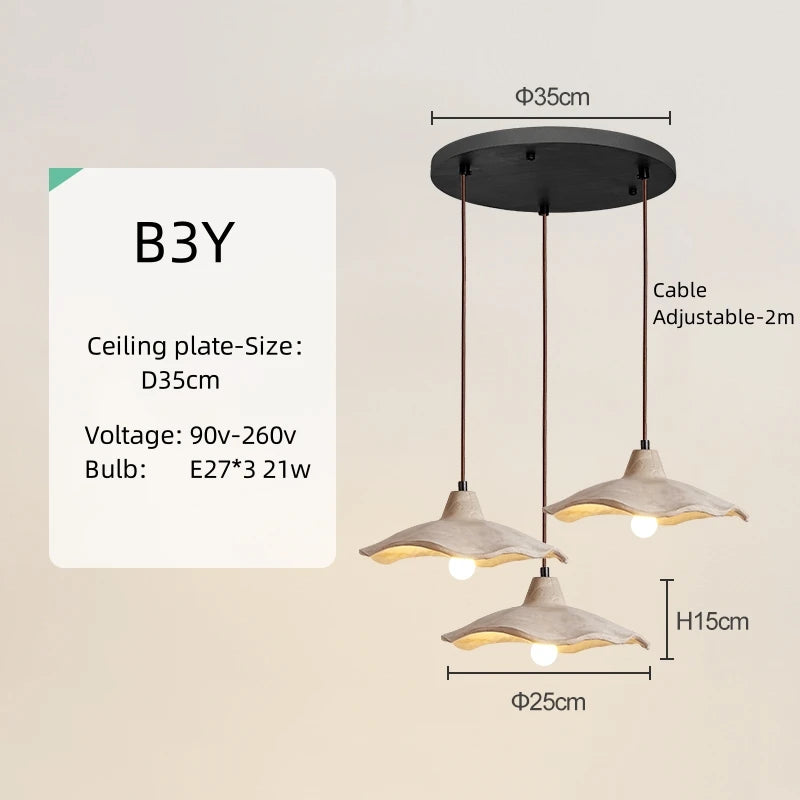 Wabi-Sabi Wood Pendant Chandelier