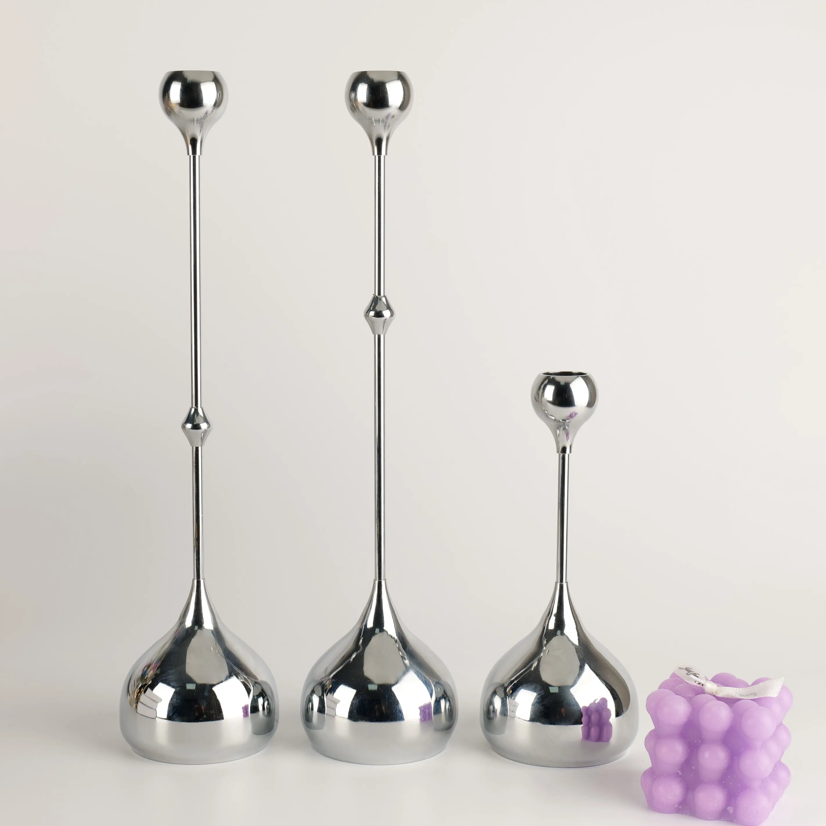 Luxury Brass Candlestick (3-Piece Set)